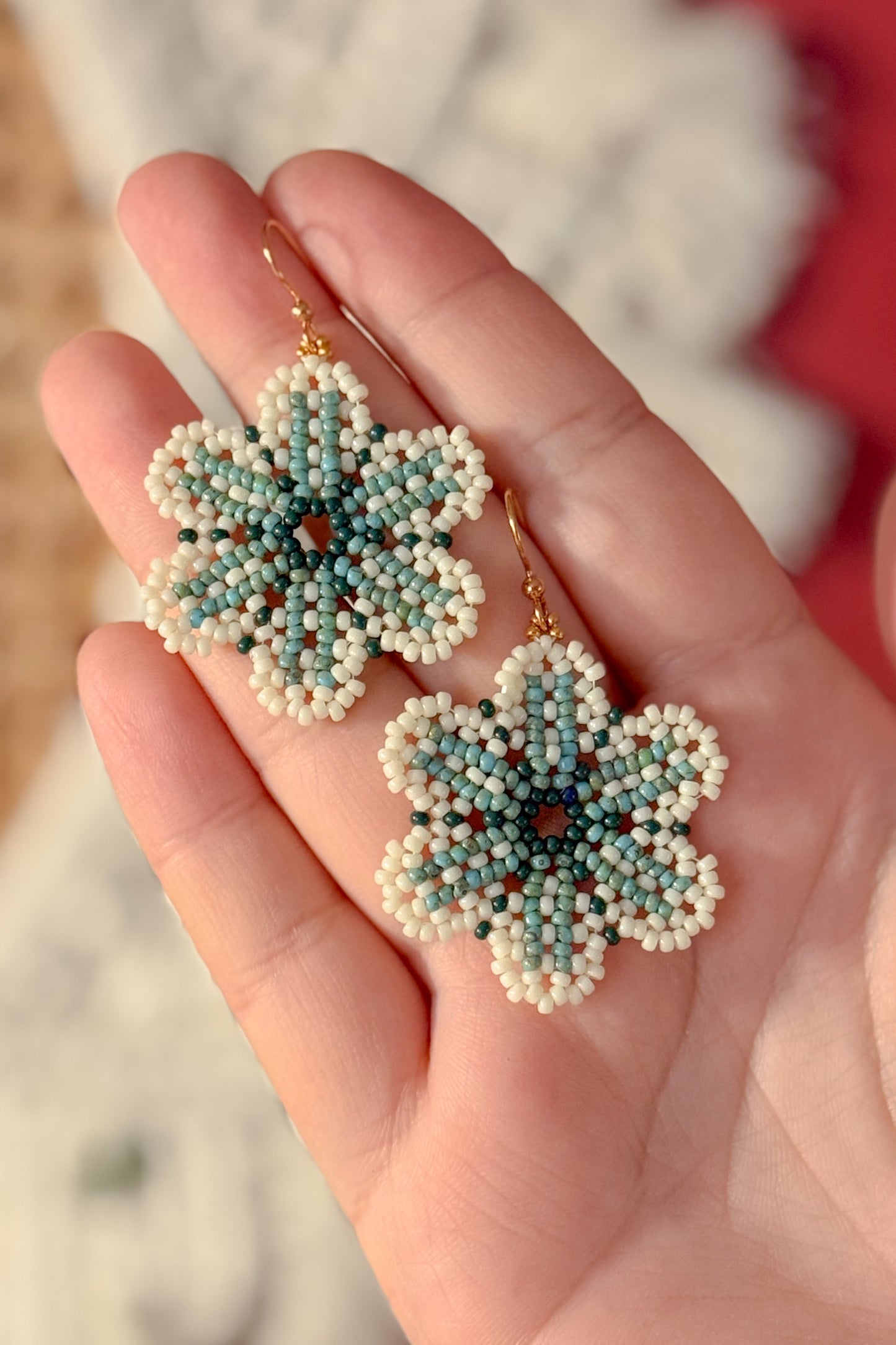 Turquoise + Ivory Flower