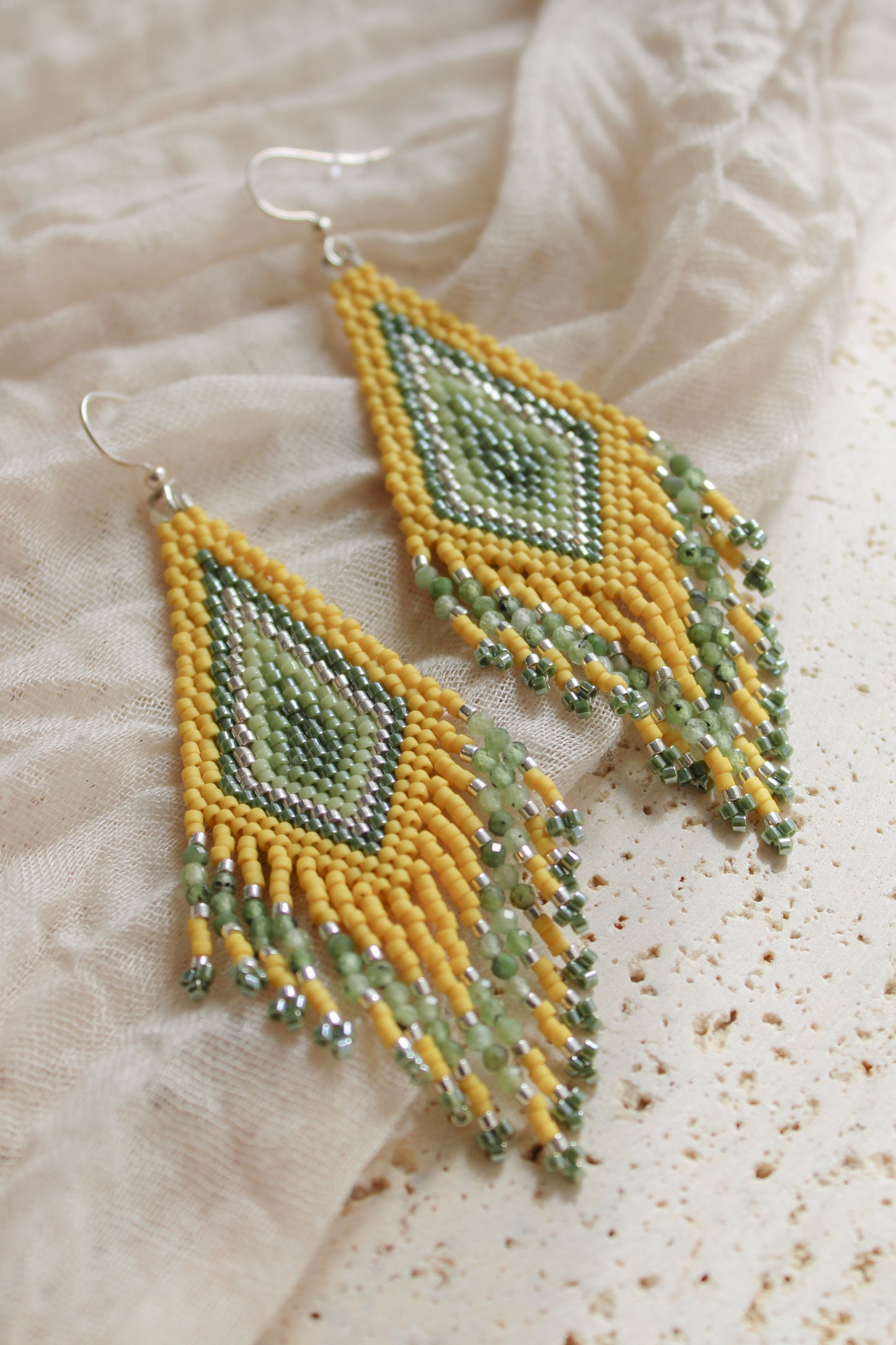 Pineapple + Jade Earrings