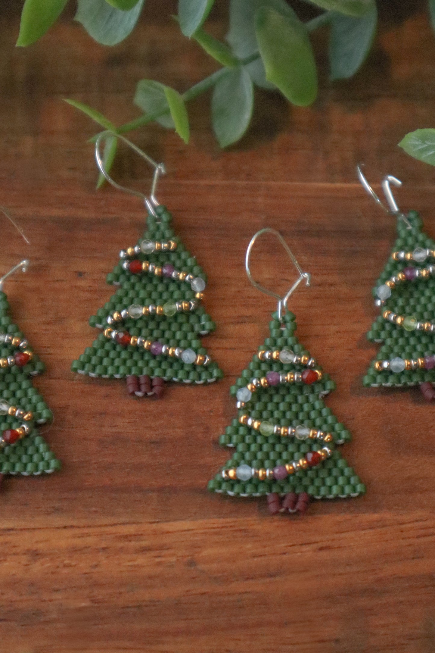 ‘O’ Christmas Tree’ Earrings