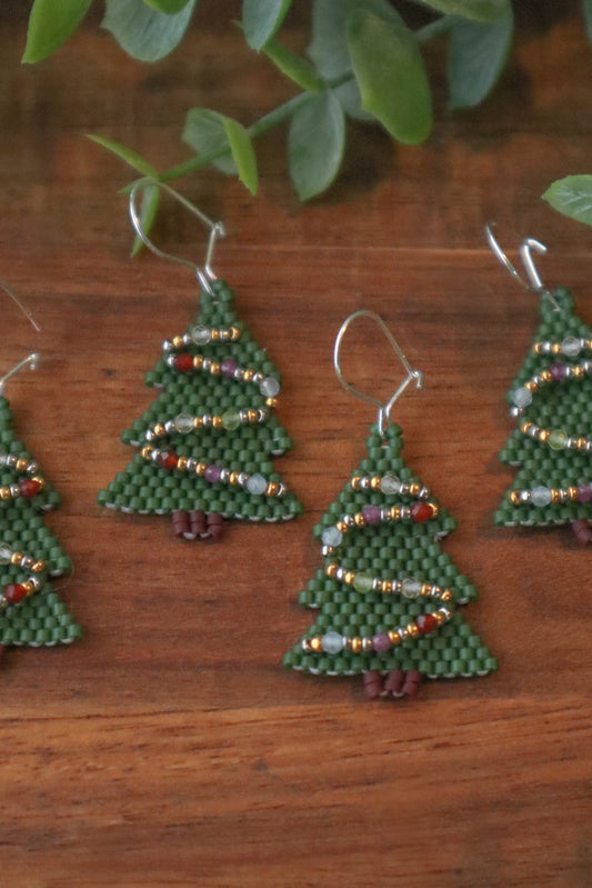 ‘O’ Christmas Tree’ Earrings