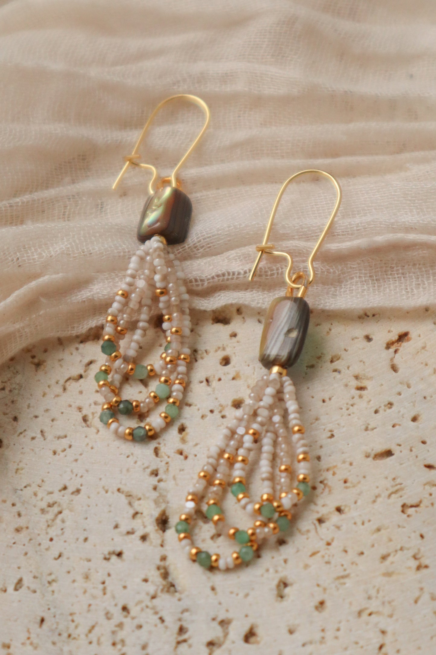 Abalone Drop Earrings