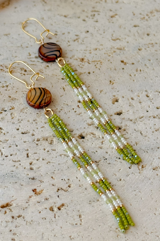 Peridot + Olivine Earrings