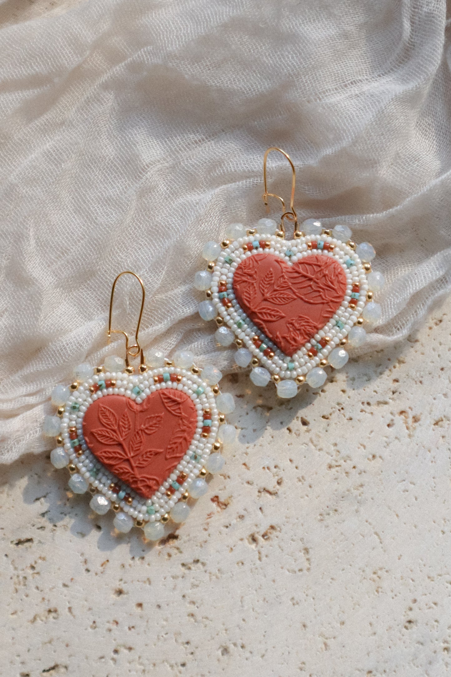 Terracotta + Ivory Earrings