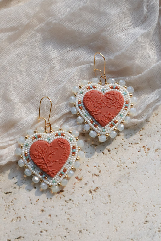 Terracotta + Ivory Earrings