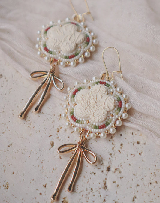 White Christmas Earrings