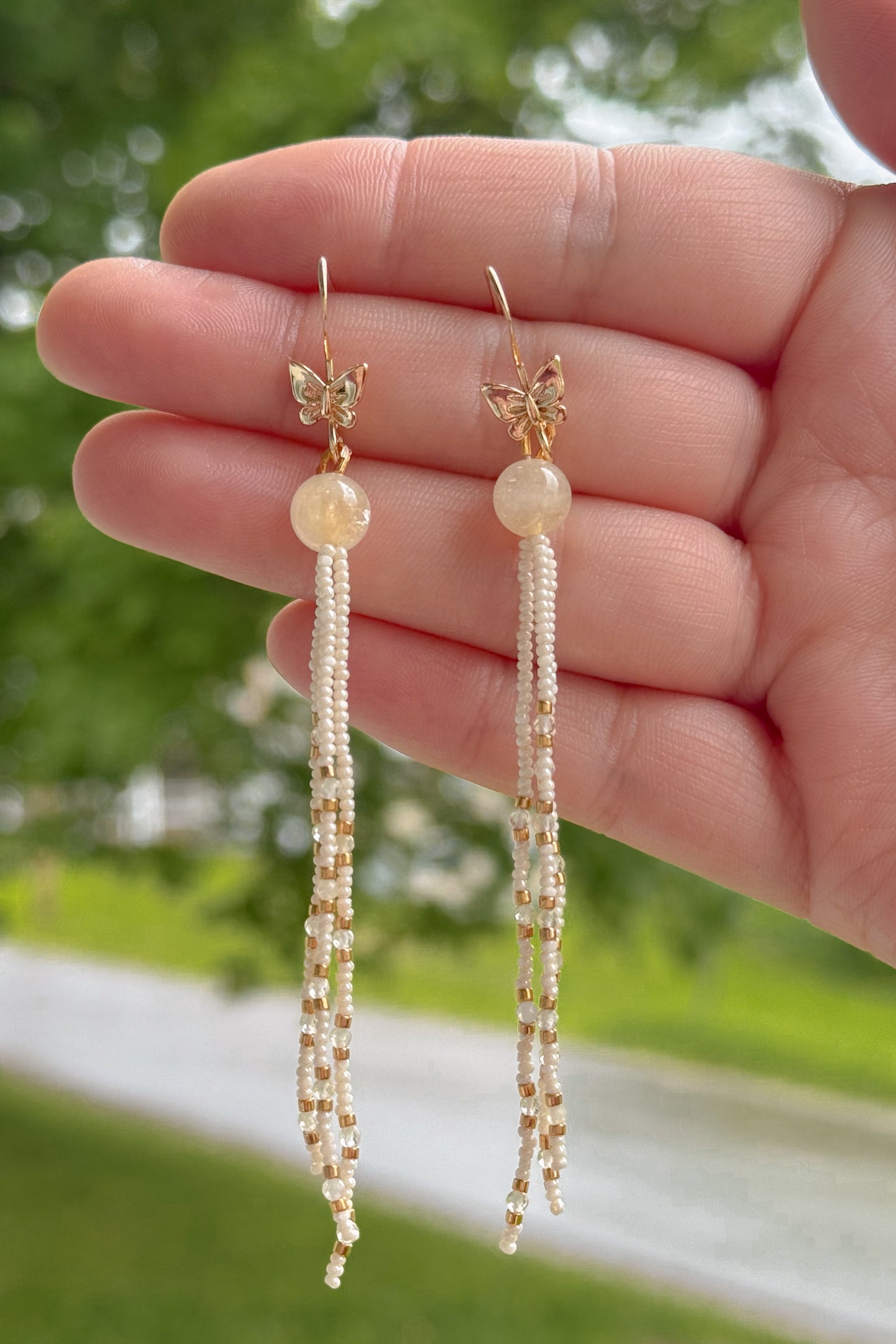 Citrine Tassle Earrings